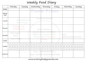 weekly food diary